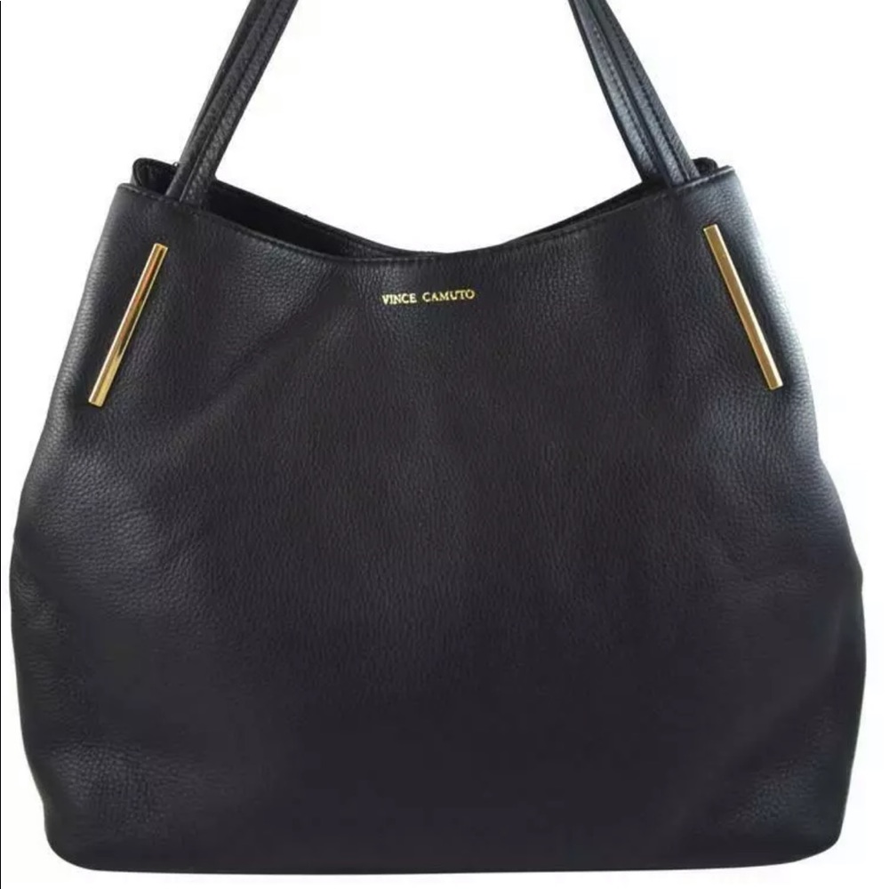 Vince Camuto Black Leather Tote